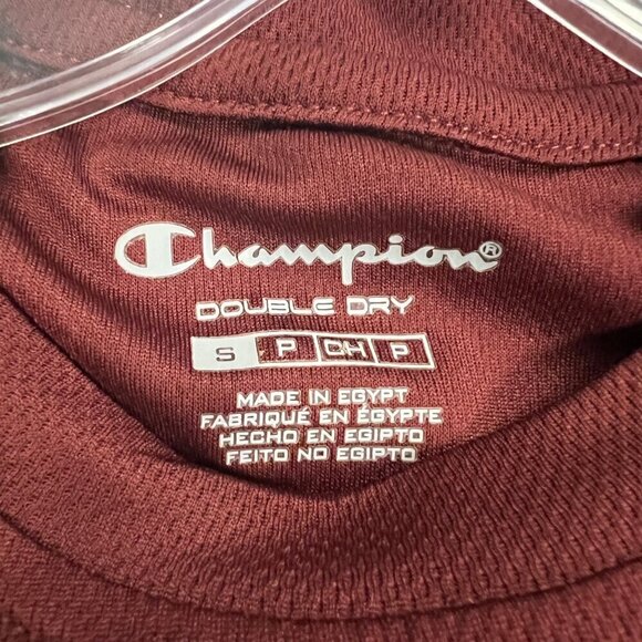 Champion Double Dry Men's Short Sleeve Active Tee Maroon Size Small - Picture 8 of 9